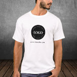 Simple Minimal Custom Logo & Text Business Company T-Shirt<br><div class="desc">Promote your business with this cool t-shirt,  featuring custom logo & text! Easily add your own logo by clicking on the "personalize" option.</div>