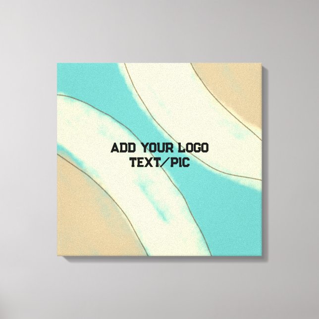 simple minimal custom watercolor add logo website  canvas print (Front)