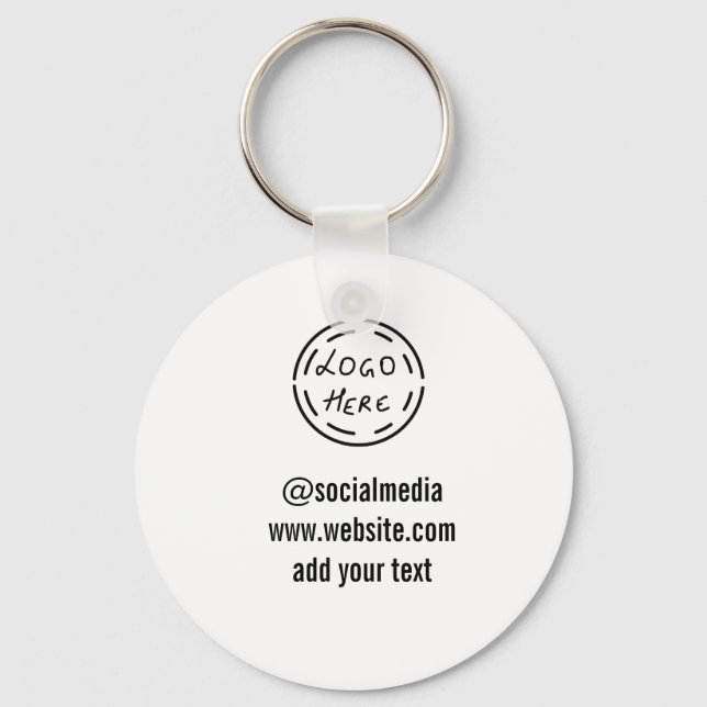simple minimal custom watercolor add logo website  keychain (Front)