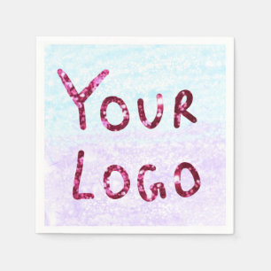 simple minimal custom watercolor add logo website napkin