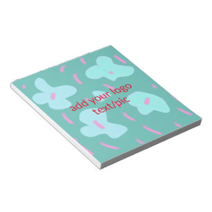 simple minimal custom watercolor add logo website notepad