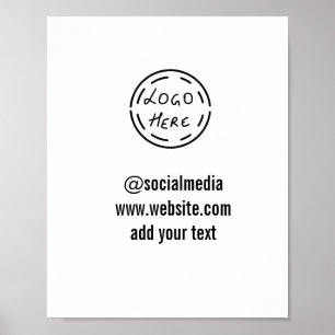 simple minimal custom watercolor add logo website poster