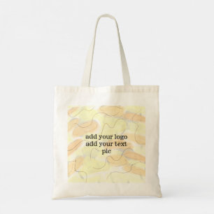 simple minimal custom watercolor add logo website tote bag