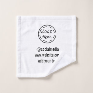 simple minimal custom watercolor add logo website  wash cloth