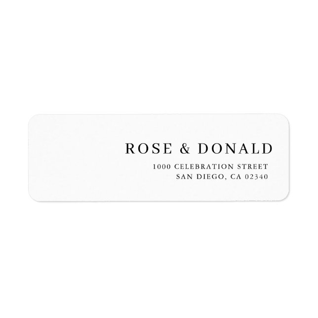 Simple minimal custom wedding address label (Devant)