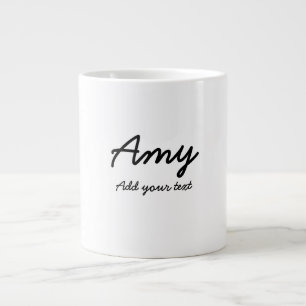 simple minimal customized name monogram classic  c large coffee mug