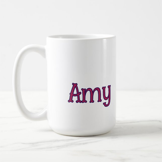 simple minimal customized name monogram classic    coffee mug (Left)