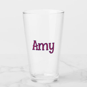 simple minimal customized name monogram classic glass