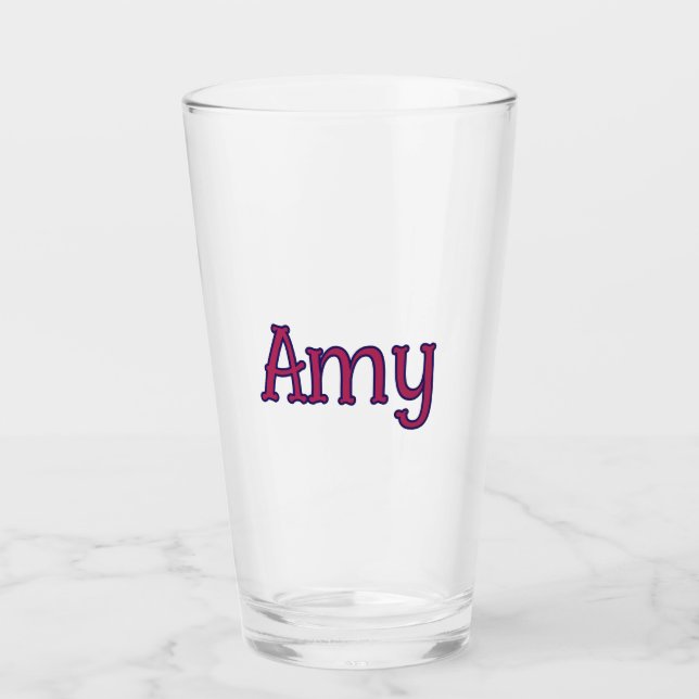 simple minimal customized name monogram classic    glass (Front)