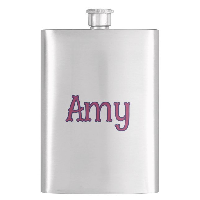 simple minimal customized name monogram classic    hip flask (Front)