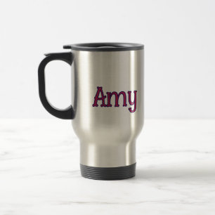 simple minimal customized name monogram classic travel mug