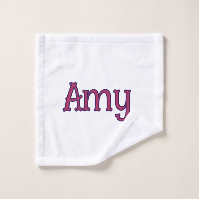 simple minimal customized name monogram classic    wash cloth (Wash Cloth)