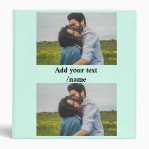 simple minimal customized name monogram couple binder