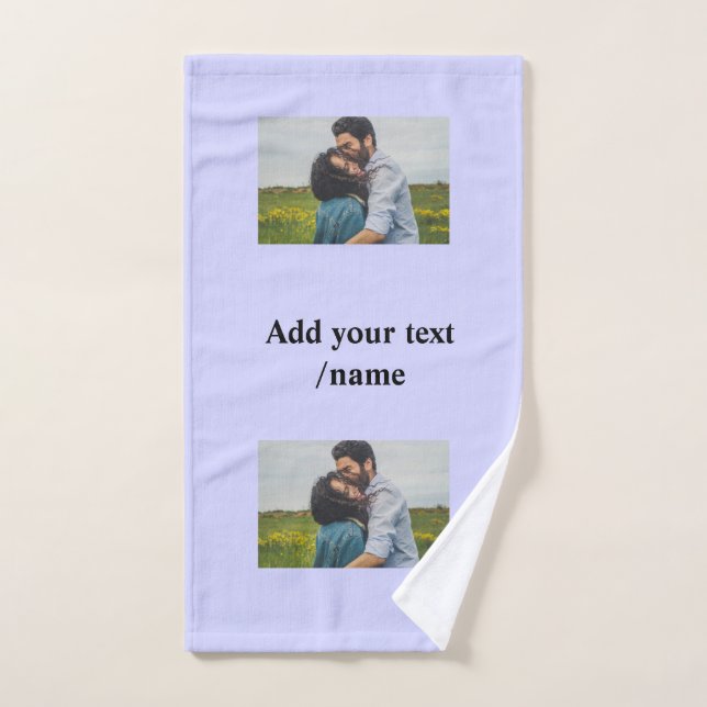 simple minimal customized name monogram couple     hand towel (Hand Towel)