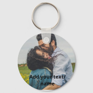 simple minimal customized name monogram couple  ke keychain
