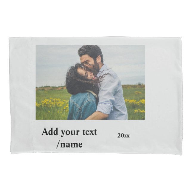 simple minimal customized name monogram couple   t pillowcase (Front)