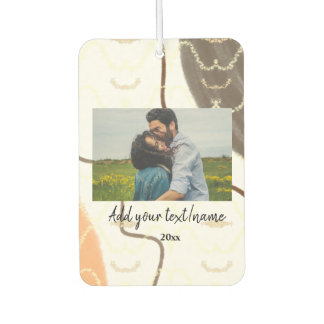 simple minimal customized name monogram couple  th air freshener