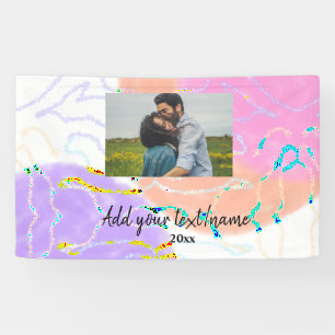 simple minimal customized name monogram couple th banner
