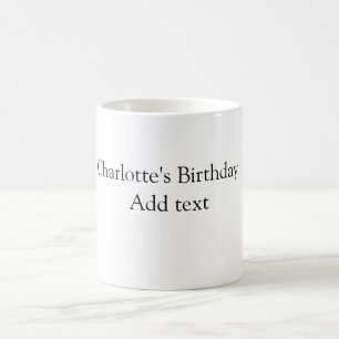 Simple minimal cute baby kids Add QR birthday Coffee Mug