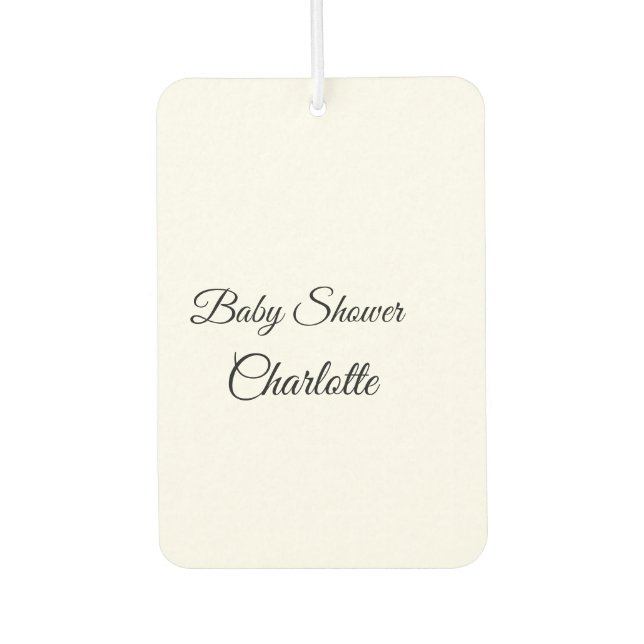 SIMPLE MINIMAL.CUTIE ADD NAME BABY baby shower Thr Air Freshener (Front)
