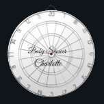 SIMPLE MINIMAL.CUTIE ADD NAME BABY baby shower Thr Dartboard<br><div class="desc">Design</div>