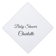 SIMPLE MINIMAL.CUTIE ADD NAME BABY baby shower Thr Graduation Cap Topper