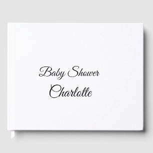SIMPLE MINIMAL.CUTIE ADD NAME BABY baby shower Thr Guest Book
