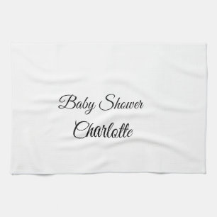 SIMPLE MINIMAL.CUTIE ADD NAME BABY baby shower Thr Kitchen Towel
