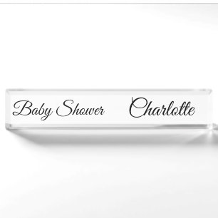SIMPLE MINIMAL.CUTIE ADD NAME BABY baby shower Thr Nameplate