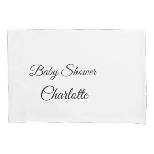 SIMPLE MINIMAL.CUTIE ADD NAME BABY baby shower Thr Pillowcase