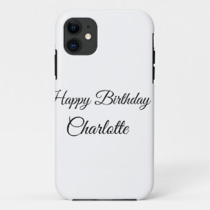 SIMPLE MINIMAL.CUTIE ADD NAME BABY happy birthday  iPhone 11 Case