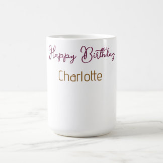 SIMPLE MINIMAL.CUTIE ADD NAME BABY happy birthday  Coffee Mug