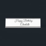 SIMPLE MINIMAL.CUTIE ADD NAME BABY happy birthday  Desk Name Plate<br><div class="desc">Design</div>