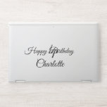 SIMPLE MINIMAL.CUTIE ADD NAME BABY happy birthday  HP Laptop Skin<br><div class="desc">Design</div>