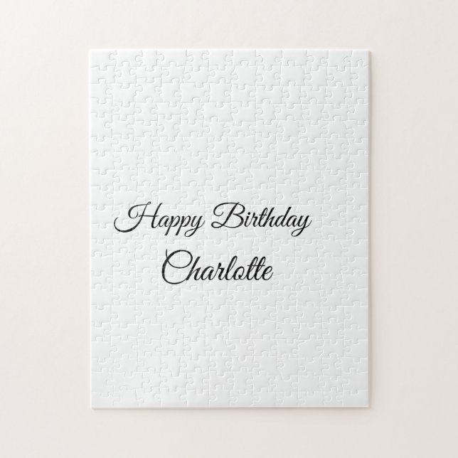 SIMPLE MINIMAL.CUTIE ADD NAME BABY happy birthday  Jigsaw Puzzle (Vertical)
