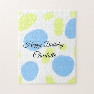 SIMPLE MINIMAL.CUTIE ADD NAME BABY happy birthday Jigsaw Puzzle
