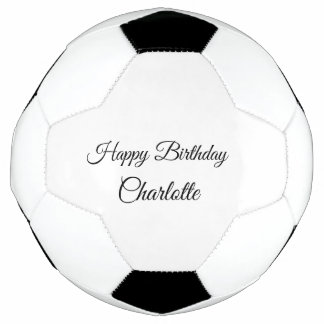 SIMPLE MINIMAL.CUTIE ADD NAME BABY happy birthday  Soccer Ball