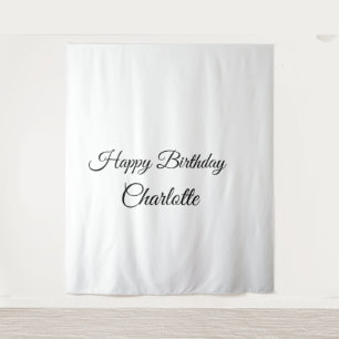SIMPLE MINIMAL.CUTIE ADD NAME BABY happy birthday Tapestry