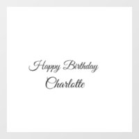 SIMPLE MINIMAL.CUTIE ADD NAME BABY happy birthday