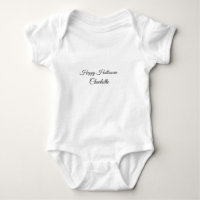 SIMPLE MINIMAL.CUTIE ADD NAME BABY happy Halloween