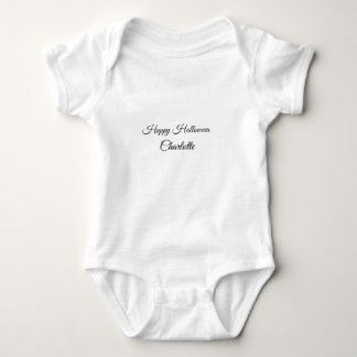 SIMPLE MINIMAL.CUTIE ADD NAME BABY happy Halloween Bodysuit