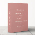 Simple Minimal Dusty Rose Pink Wedding Photo Album Binder<br><div class="desc">Simple Minimal Dusty Rose Pink Wedding Photo Album Binder. This modern minimal Album option is simple classic and elegant with a plain solid background colour and a pretty signature script calligraphy font with tails. Shown in the new Colorway. Available in several colour options, or feel free to edit the colours...</div>