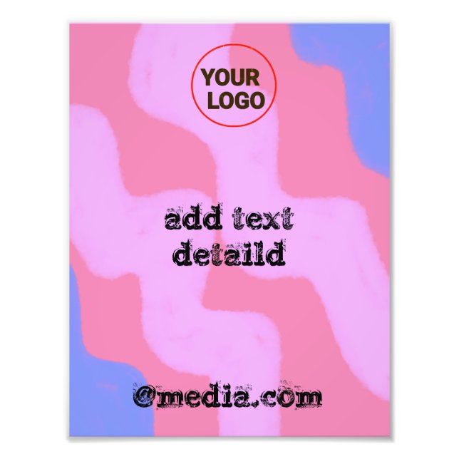 simple minimal elegant add your logo text Poster (Front)