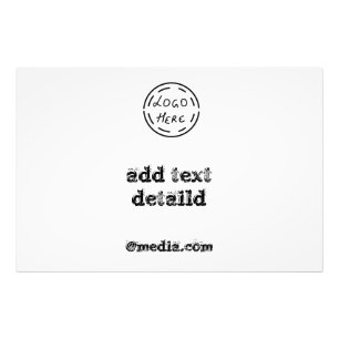 simple minimal elegant add your logo text Poster