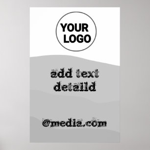 simple minimal elegant add your logo text Poster