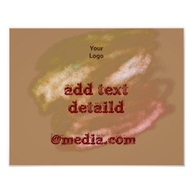 simple minimal elegant add your logo text Poster (Front)