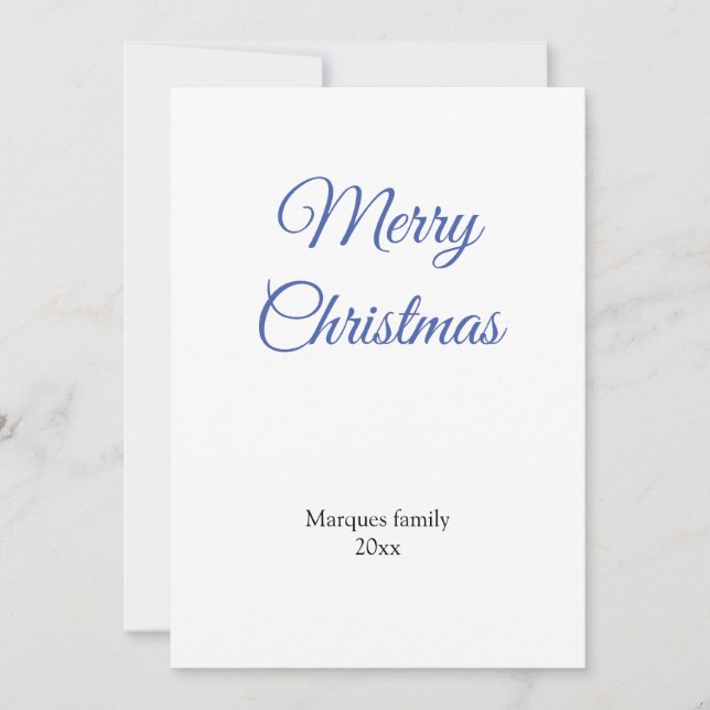 Simple minimal elegant add your text christmas car (Front)