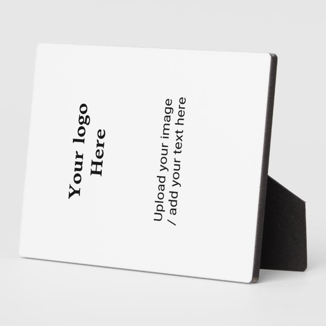 Simple minimal elegant add your text logo picture  plaque (Side)