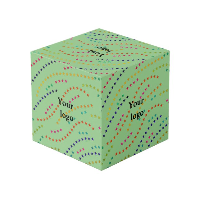 simple minimal elegant colourful design custom add cube (Back Angled)