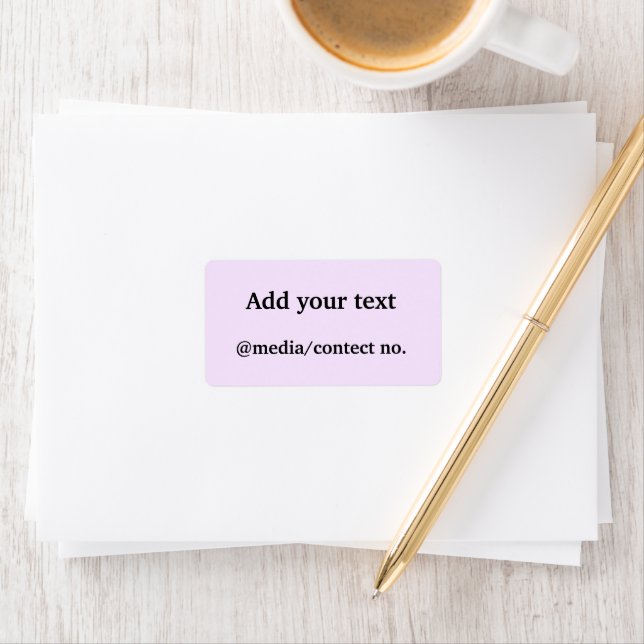 Simple minimal elegant custom add your text classi label (Insitu)